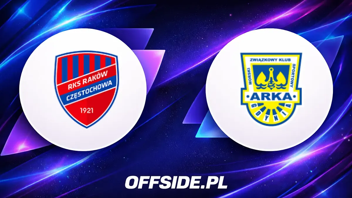 Oficjalne składy Raków Częstochowa vs. Arka Gdynia ujawnione