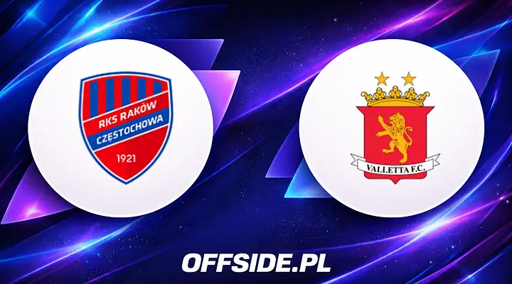Oficjalne składy Rakowa Częstochowa i Valetty FC przed meczem
