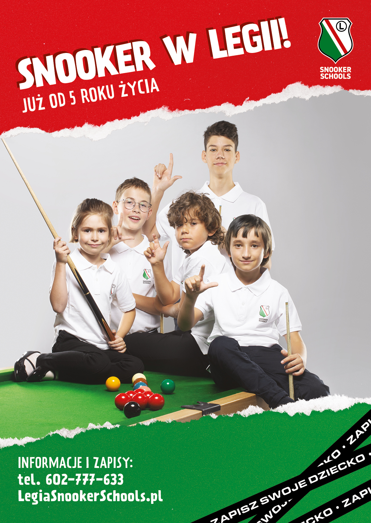 Legia Warszawa uruchamia szkołę snookera – Legia Snooker Schools